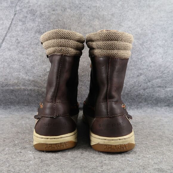 Sperry Shoes Womens 7.5 Boots Hikerfish Lace Up Moc Toe Leather Top Sider Brown - Picture 4 of 15